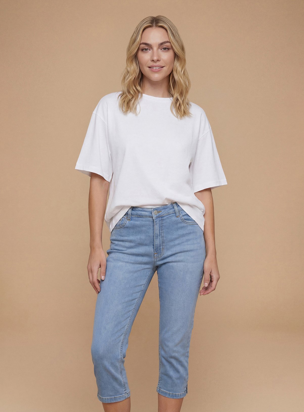 DOROTHY PERKINS Light Denim Capri Jeans 16 - Image 1 thumbnail